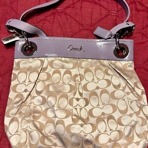 Coach Beige and Purple Women's brand new bag with tags